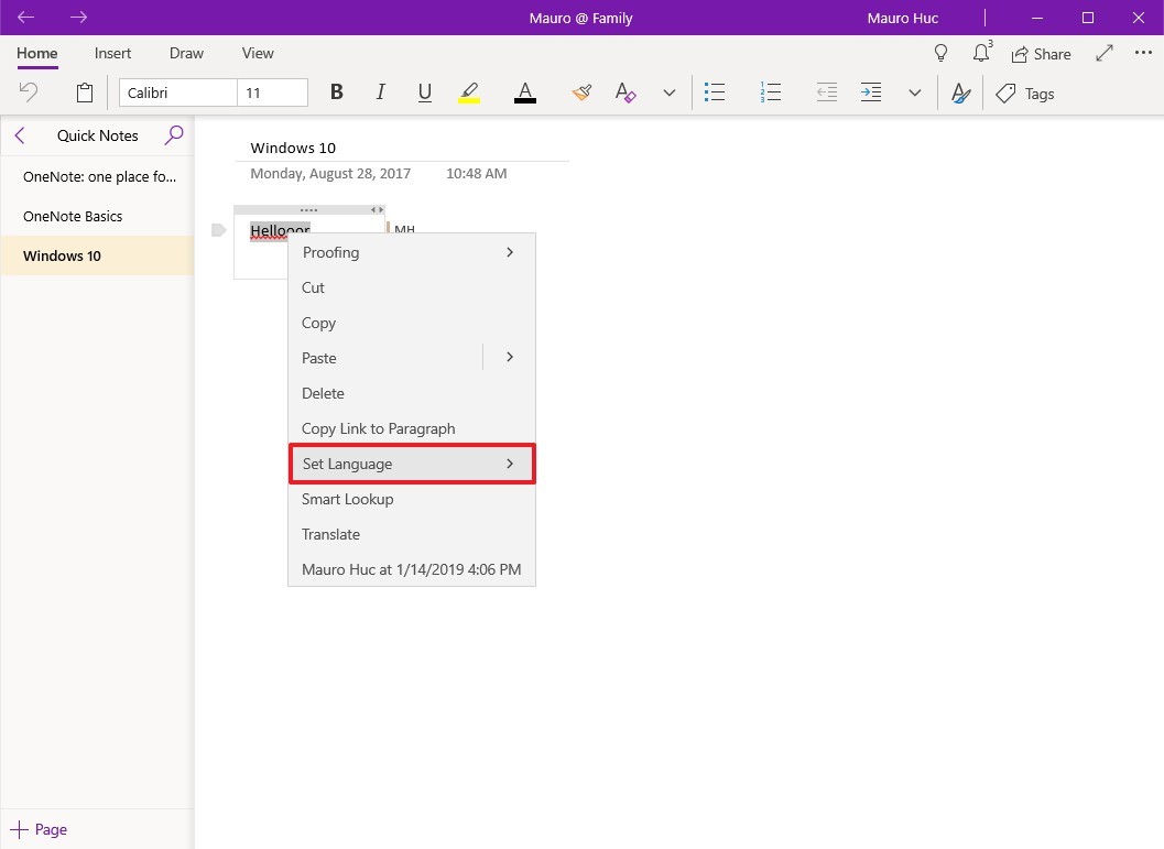 change the default font in onenote for mac